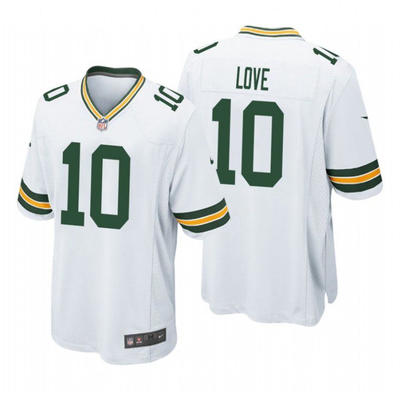 Men Green Bay Packers #10 Jordan Love Nike White Player Game NFL Jersey->green bay packers->NFL Jersey